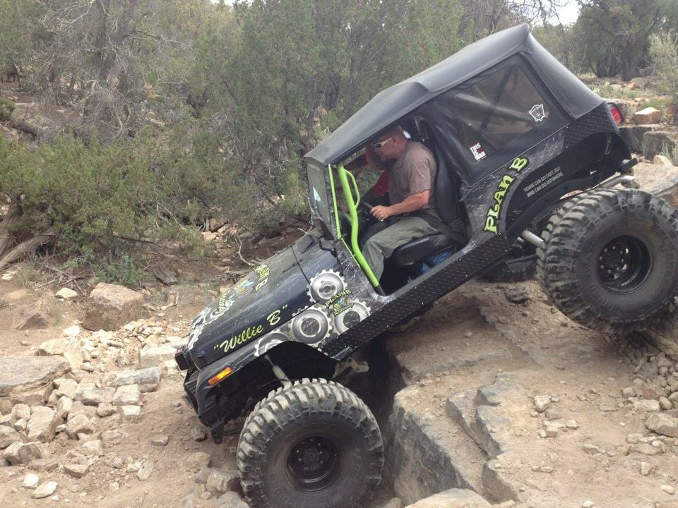 Willie B's 1983 CJ7 on an off-road trail.