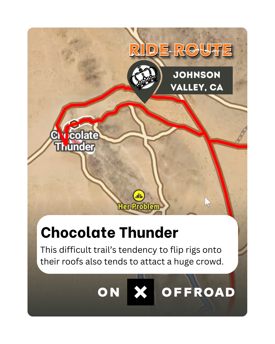 Ride Route Trail Profile - Chocolate Thunder